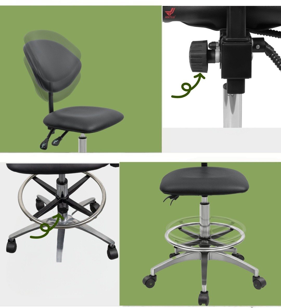 AL-011Ergonomic Chair Hospital  Dental Stool