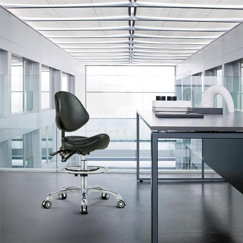 AL-A005-2 Black Seat Saddle Stool