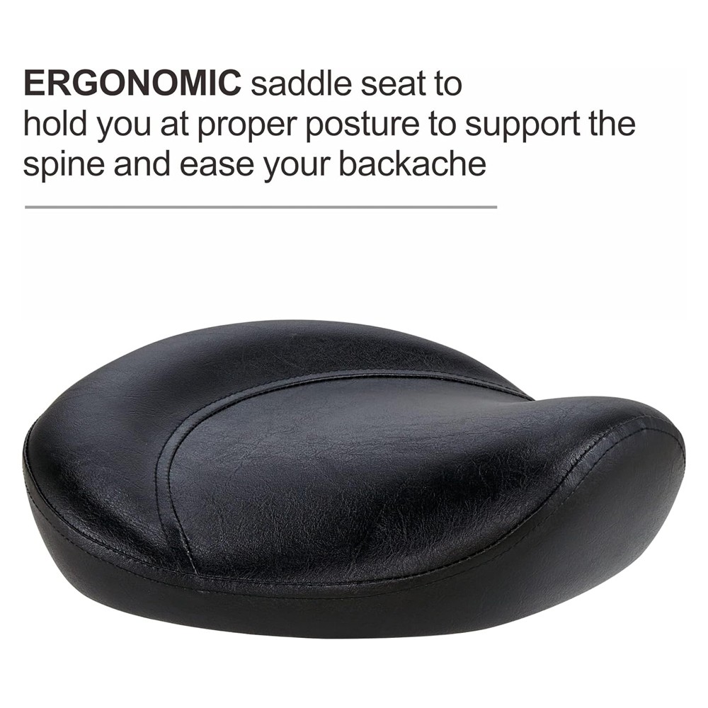 AL-A005-2 Black Seat Saddle Stool