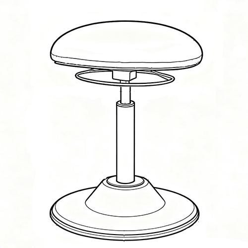 AL-B020-2 Round seat Wobble Stool 