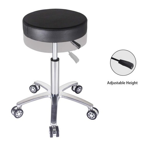 CC004-3-1 Classic Black Seat Salon Stool CC012 Brown Seat Salon stool