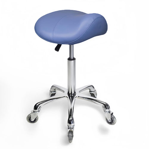 AL-A002 Blue Saddle seat Salon Stool  