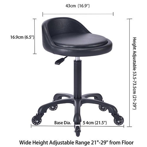 CC012-3 Black Classic Barber Stool