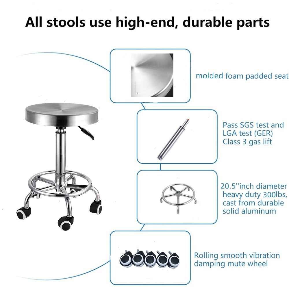CC015-2 Stainless Steel Round Seat Stool