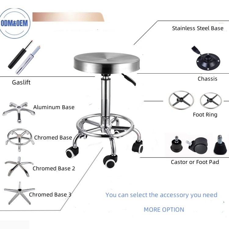 CC015-2 Stainless Steel Round Seat Stool