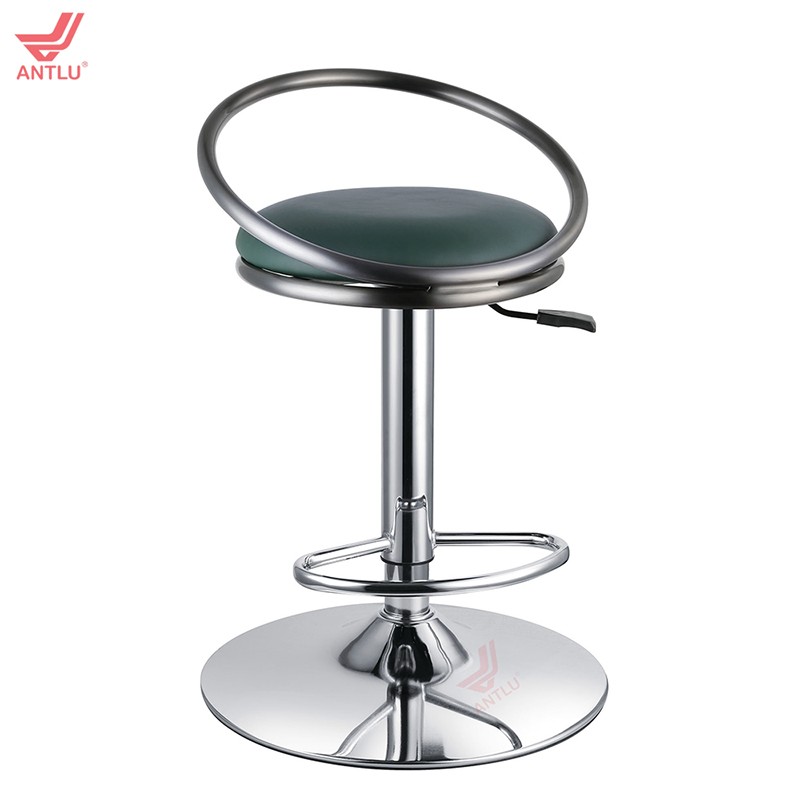 AL-E007  Chrome Metal Bar Stool Counter Office Pod Kitchen 
