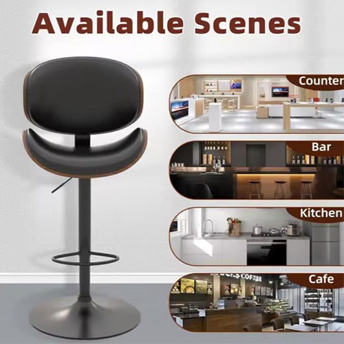AL-E017 Black Bar Stool Counter Office Home Bar