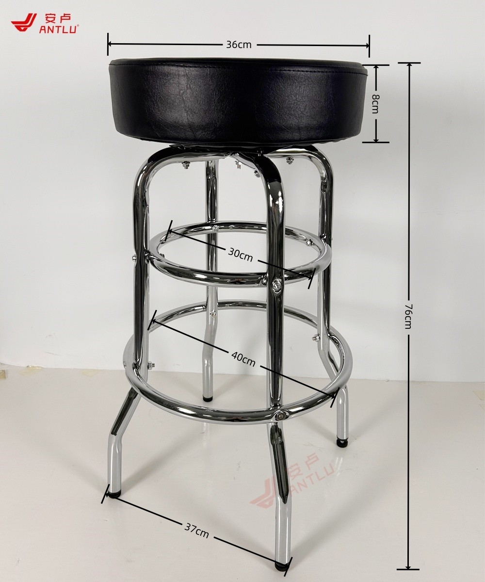 AL-E018 Black Bar Stool Counter Office Coffee Restaurant 