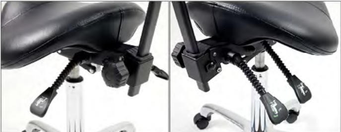 AL-A001-3 Tri-Function Black Seat Saddle Stool Ergonomic Office