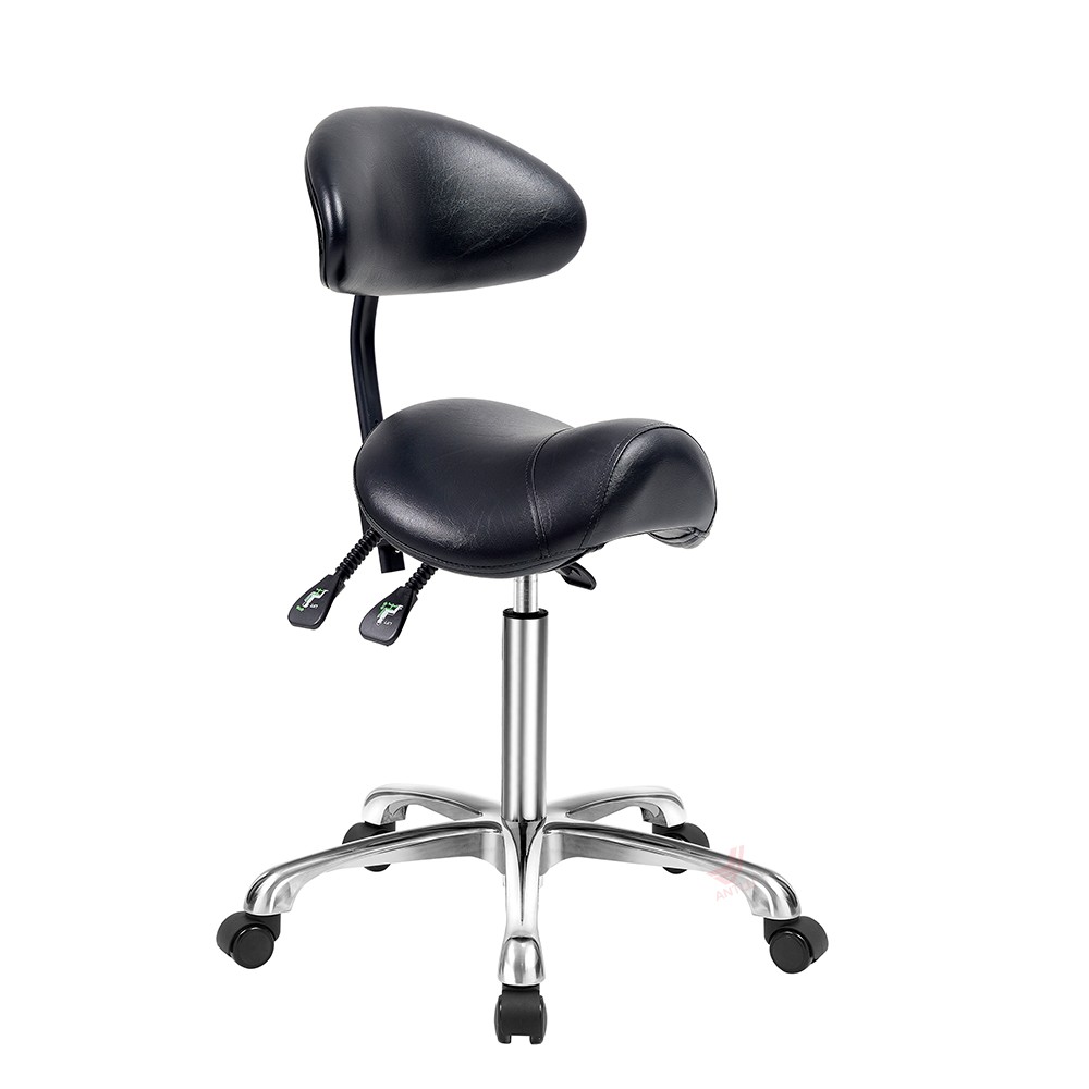 AL-A001-3 Tri-Function Black Seat Saddle Stool Ergonomic Office