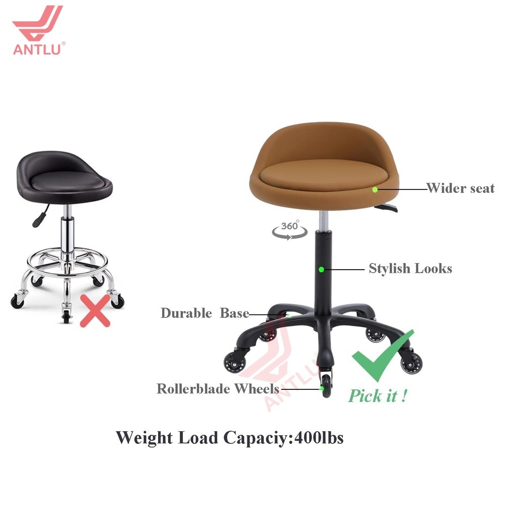 CC012 Brown Seat Salon stool