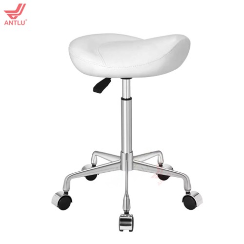 CC007-S3 White Saddle Shape Ergonomic Stool