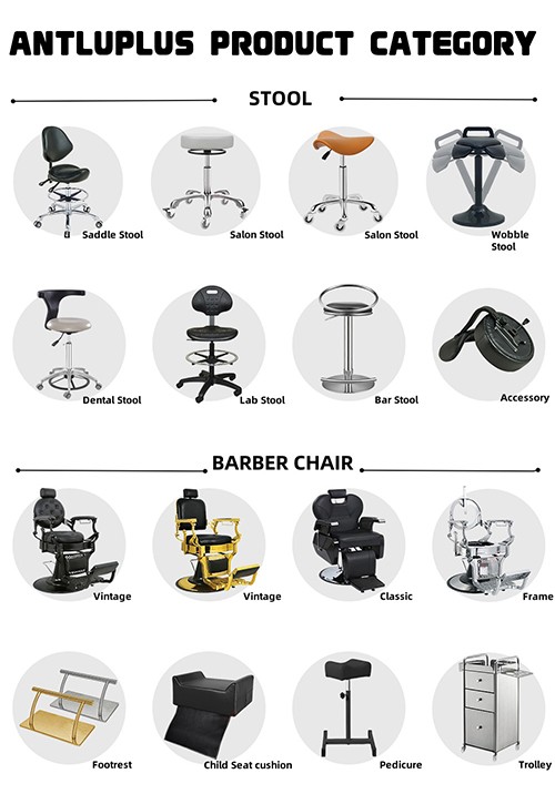 CC004-2 Orange Seat Salon Stool