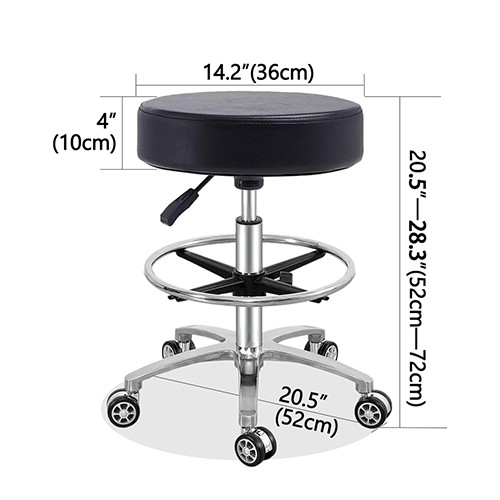 CC004-3 Classic Black Seat Salon Stool
