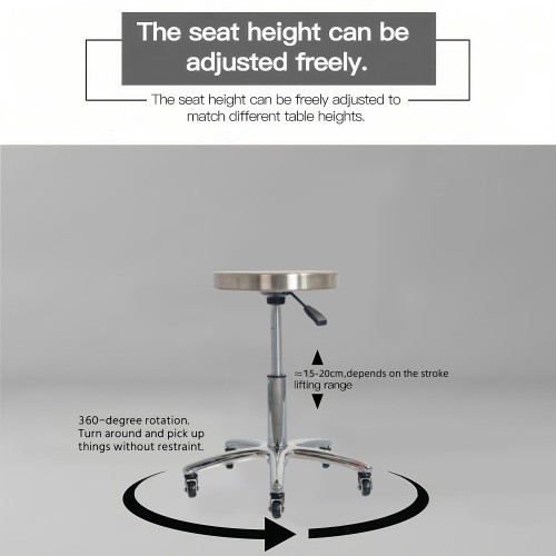 CC015-1 Stainless Steel Round Seat Stool