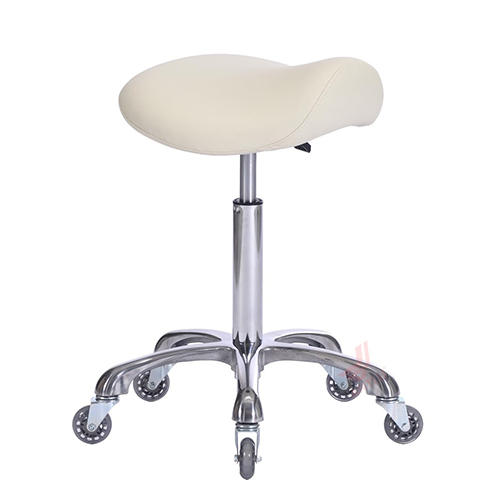 CC007-A3 Beige Saddle seat Salon Stool