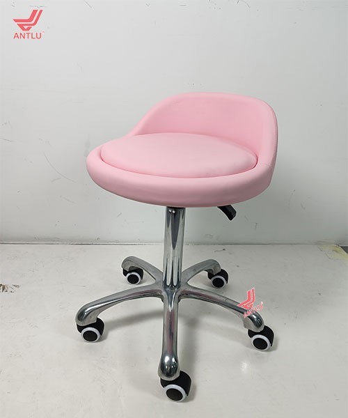 CC012-2 Pink Seat Salon Stool