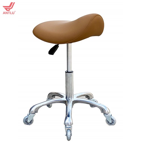 CC007-A2 Brown Saddle seat Salon Stool 