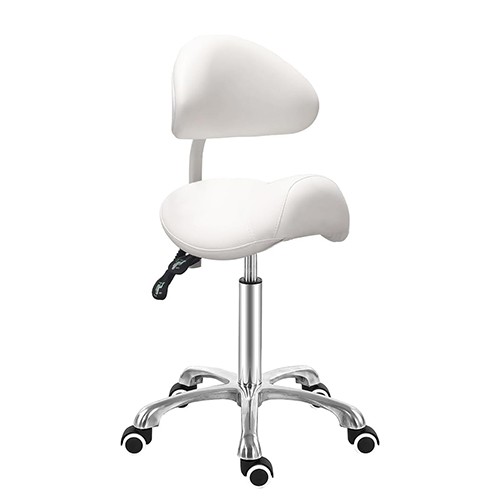 CC008-4 White Seat Saddle Stool   