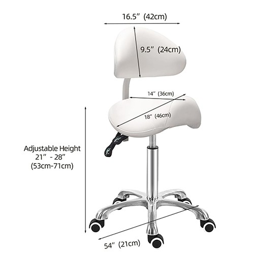 CC008-4 White Seat Saddle Stool   