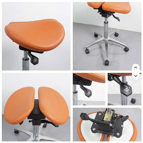 AL010-Orange dental Stool 